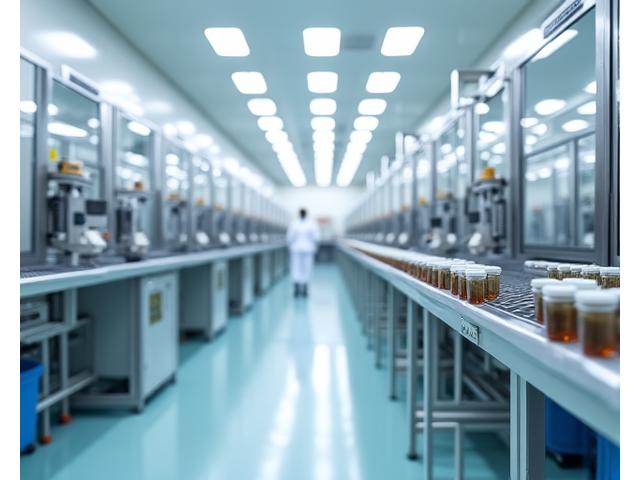 クリーンルーム完備の化粧品製造ライン